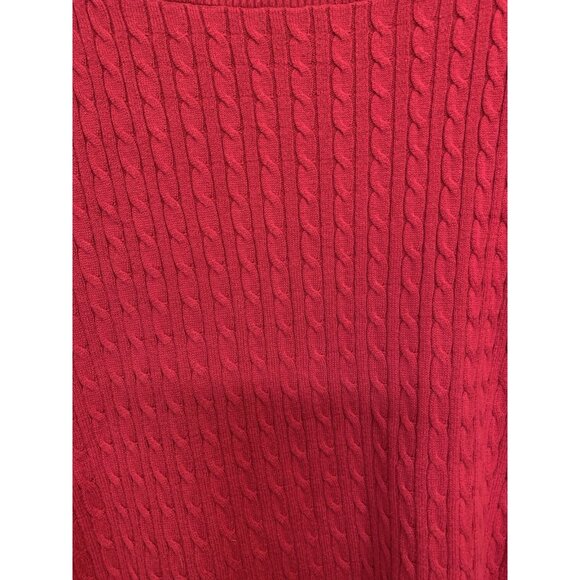 Tommy Hilfiger Cable Knit Sweater Women’s Medium Pink Preppy Light Sweater - Picture 2 of 8